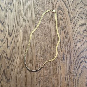 18K gold filled herringbone necklace